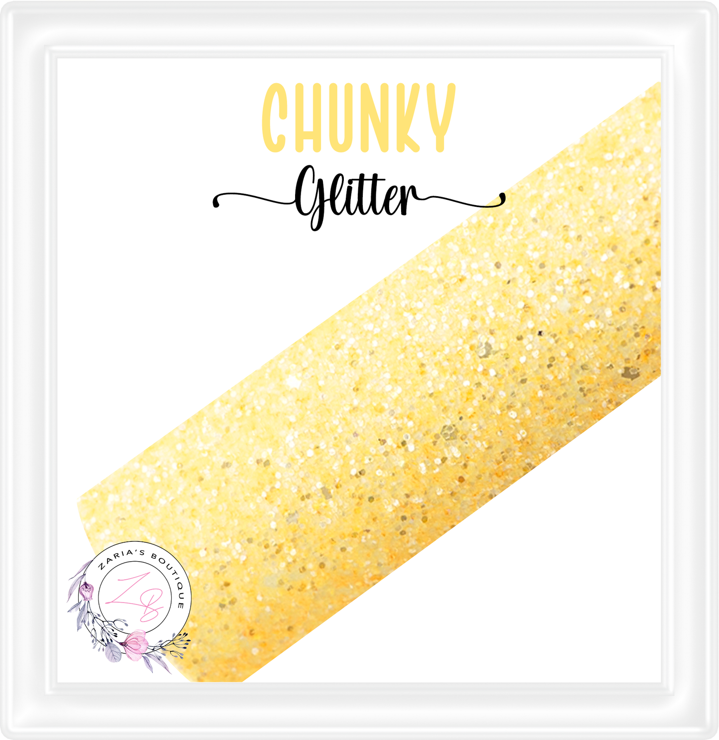 ∙ CHUNKY GLITTER ∙ Lemon Yellow Frosted Sprinkle ∙