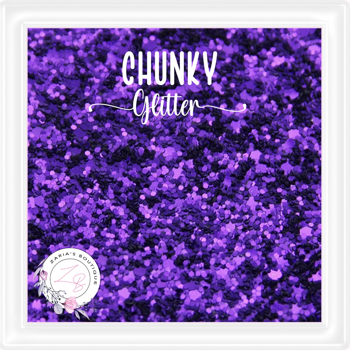 • Premium chunky Glitter Canvas • Royal Purple •