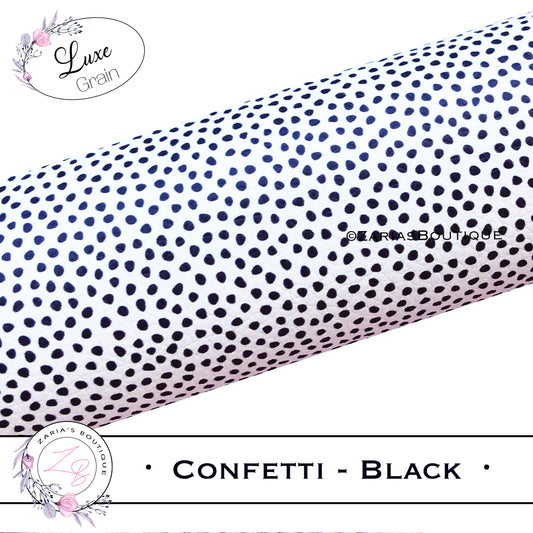 ⋅ Confetti - Black ⋅ Custom Vegan Faux Leather ⋅