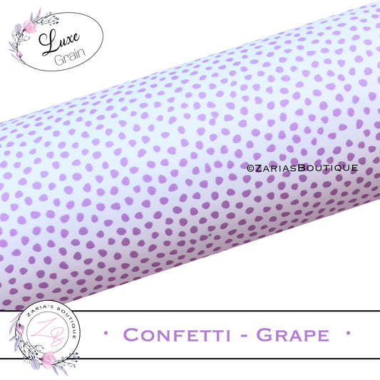 ⋅ Confetti - Grape ⋅ Custom Vegan Faux Leather ⋅