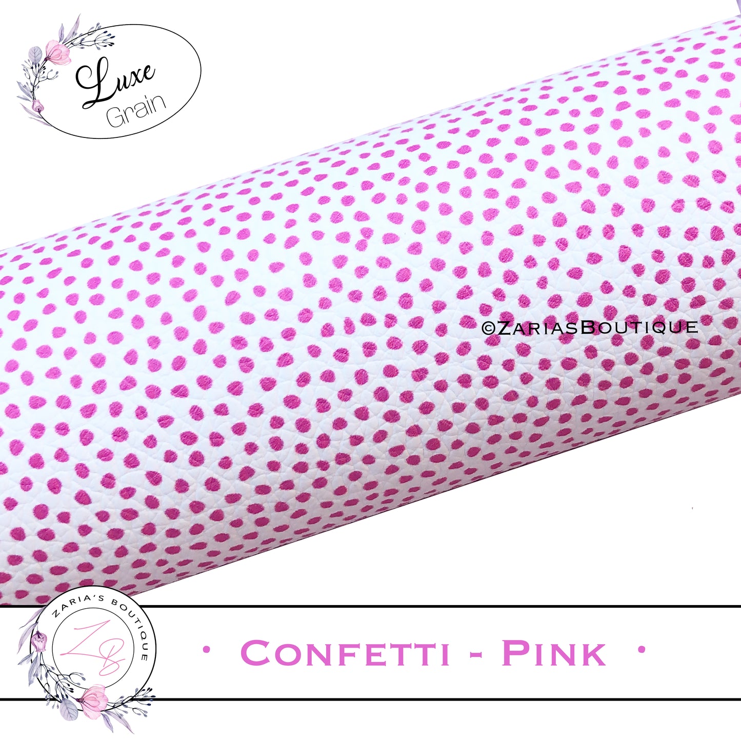 ⋅ Confetti - Pink ⋅ Custom Vegan Faux Leather ⋅