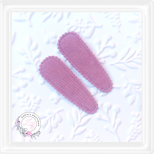 • Snap Clip Cover Appliques • Dusty Rose Pink Corduroy •