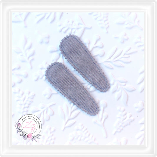 • Snap Clip Cover Appliques • Grey Corduroy •
