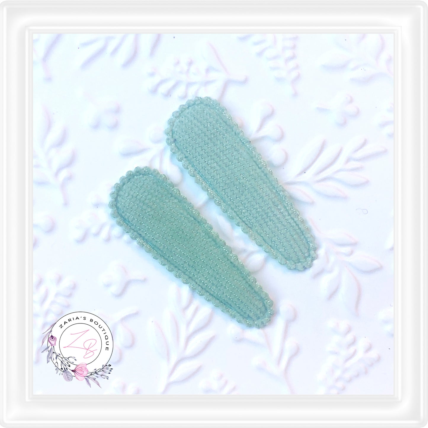 • Snap Clip Cover Appliques • Sage Green Corduroy •