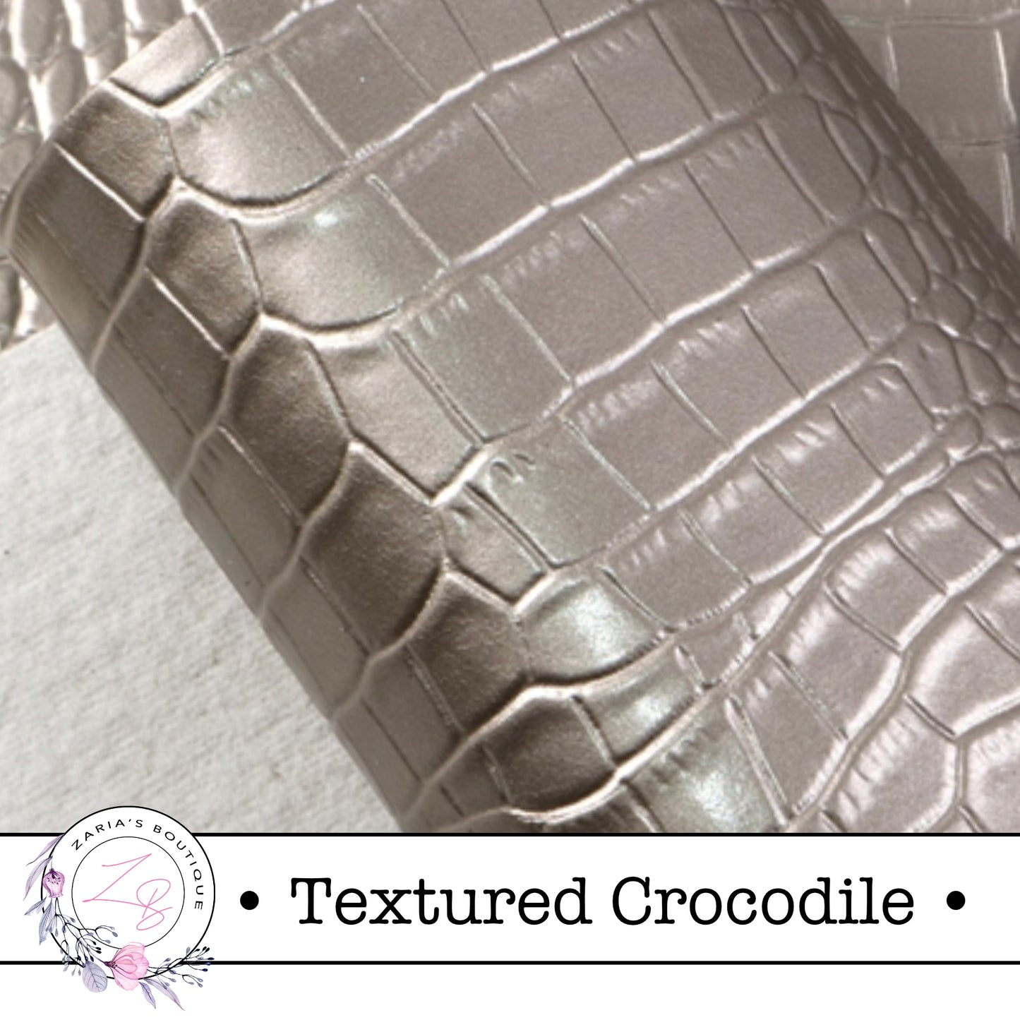 ⋅ Textured Crocodile ⋅ Champagne ⋅ Vegan Faux Leather ⋅