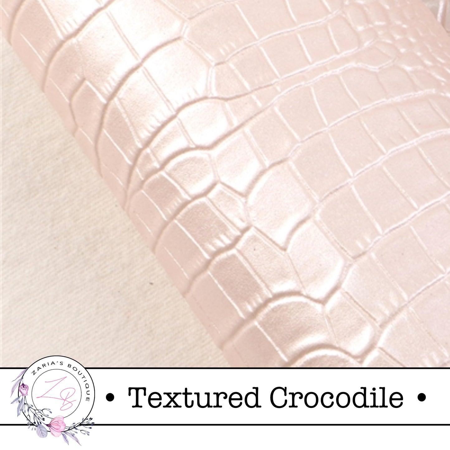 ⋅ Textured Crocodile ⋅ Ivory ⋅ Vegan Faux Leather ⋅