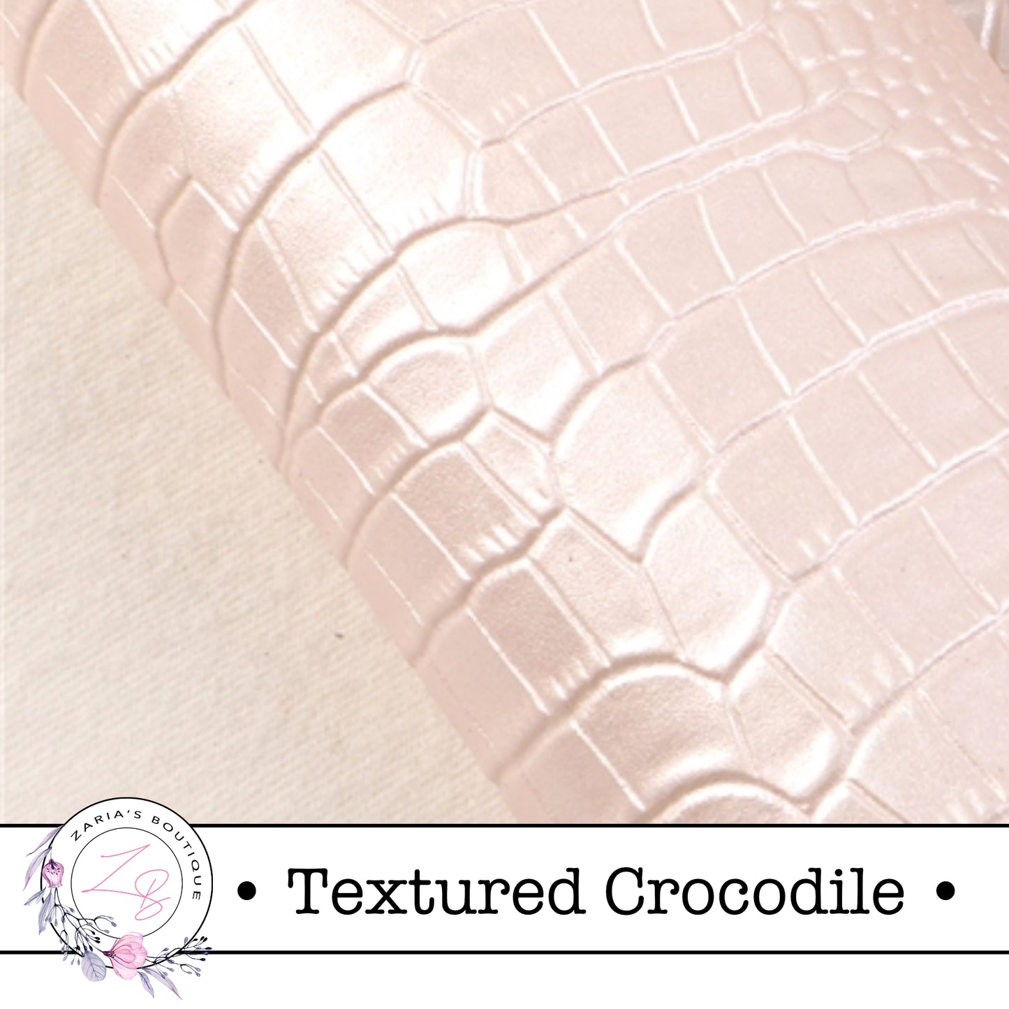 ⋅ Textured Crocodile ⋅ Champagne ⋅ Vegan Faux Leather ⋅