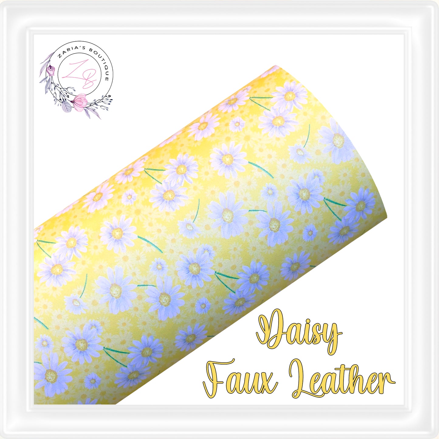 ⋅ Daisy Glitter Lace ⋅ Vegan Faux Leather ⋅ Yellow ⋅
