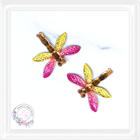 ⋅ Dragonflies ⋅ Flatback Resin Cabochon Embellishments ⋅ Per Pair ⋅