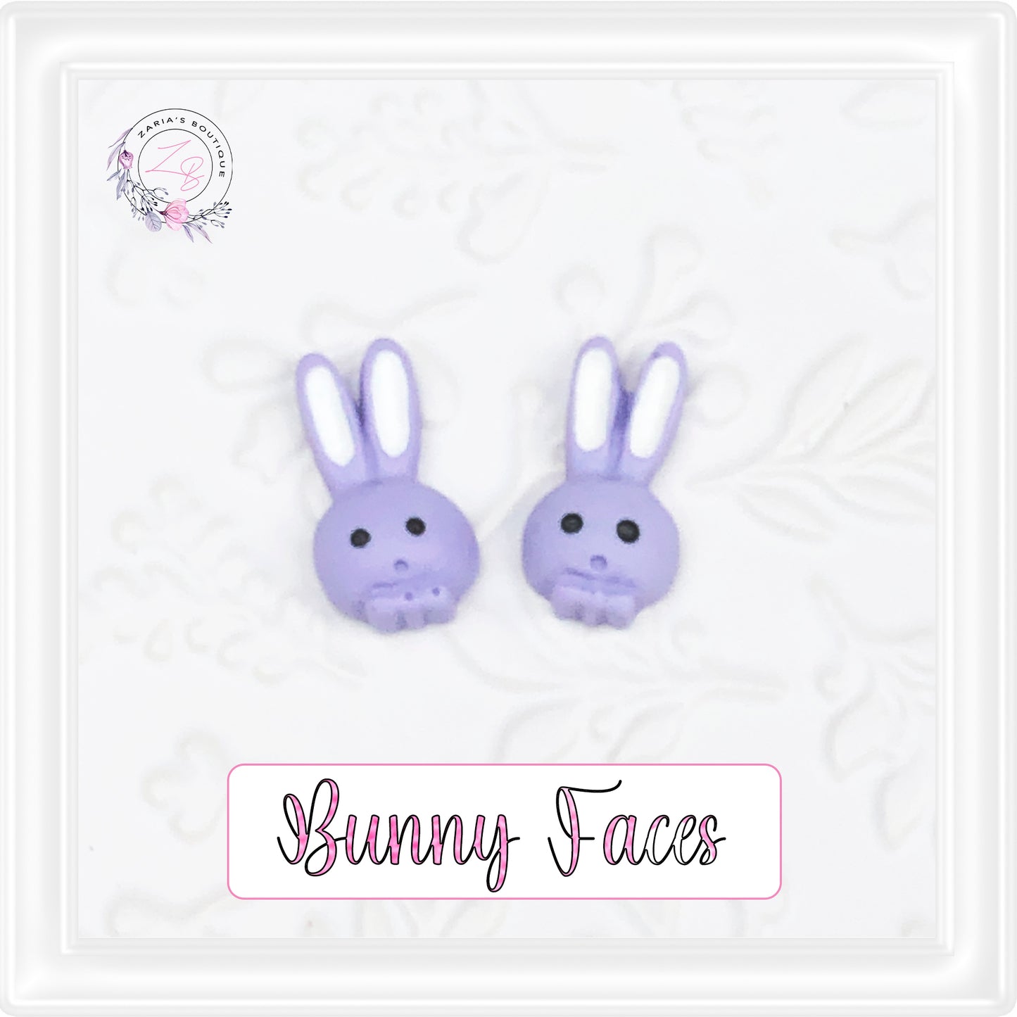⋅ Purple Rabbit Easter Resin Embellishment x 2 pieces ⋅