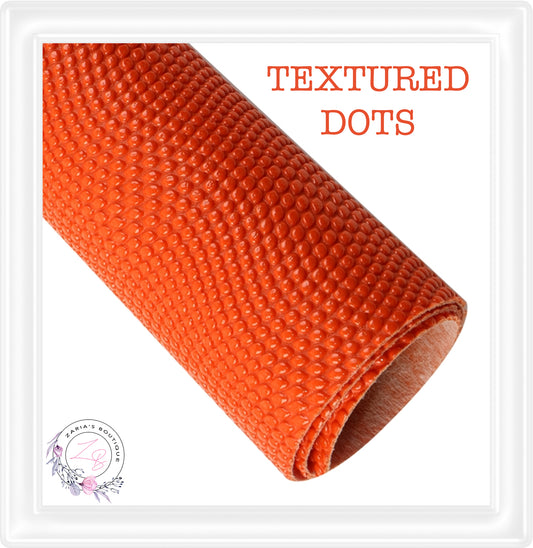 ⋅ Dot Patterns ⋅ Textured Vegan Faux Leather ⋅ Orange ⋅