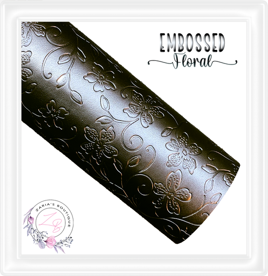 ⋅ Embossed Floral ⋅ Bronze ⋅ Vegan Faux Leather ⋅