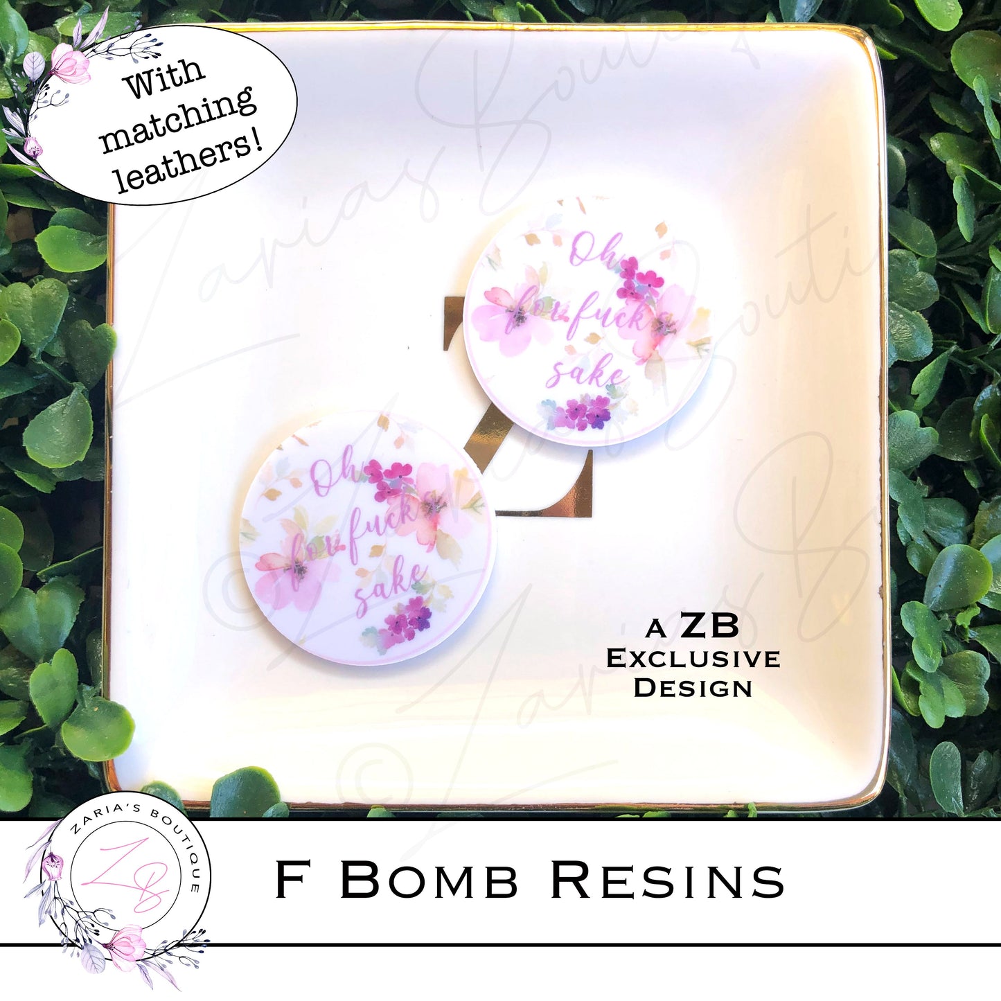 F Bomb Flatback PlanarResins ⋅ 4 Styles ⋅ Exclusive to ZB ⋅