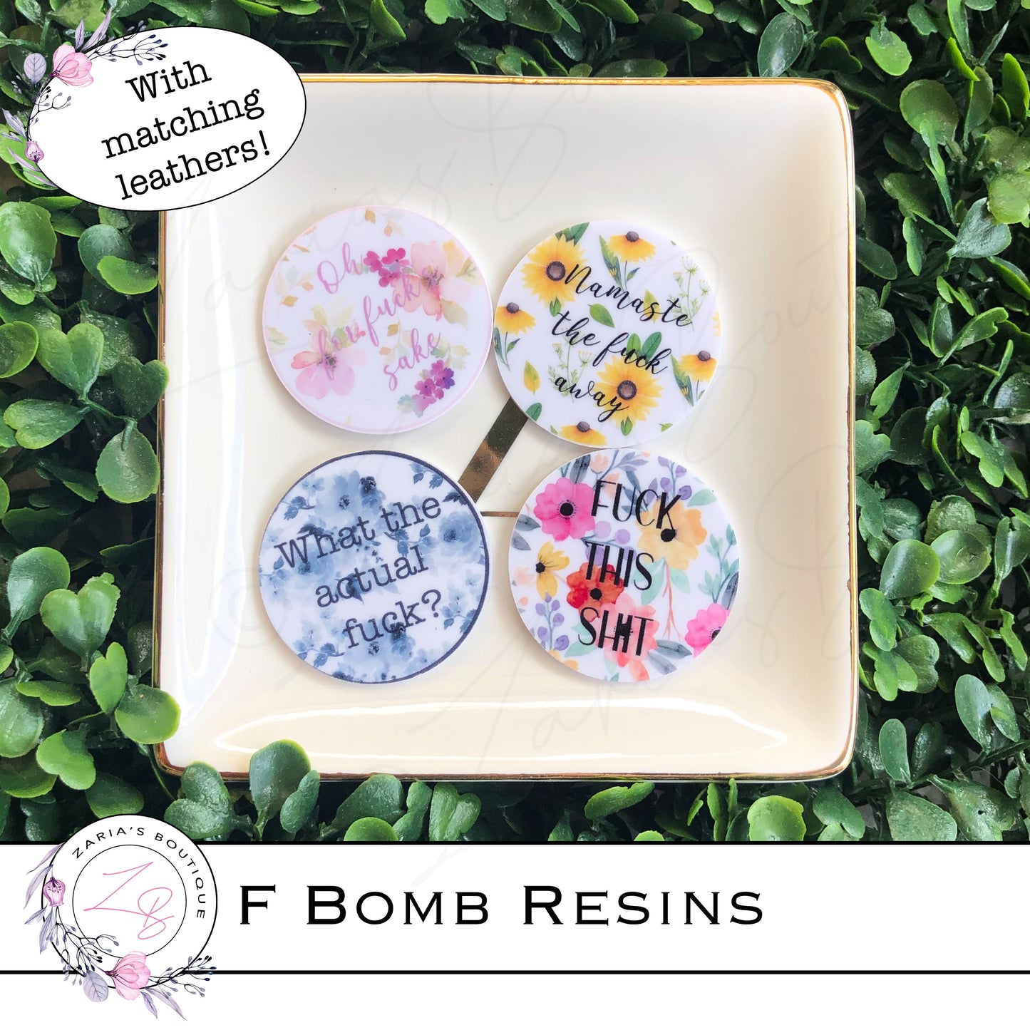 ⋅ F Bomb Sunflower Floral ⋅ Exclusive Luxe Vegan Faux Leather ⋅ Sheets or Rolls! ⋅