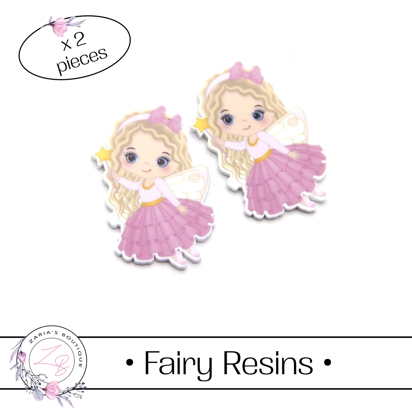⋅ Fairy Embellishment ⋅ Flatback Resin ⋅ 2 Pieces ⋅