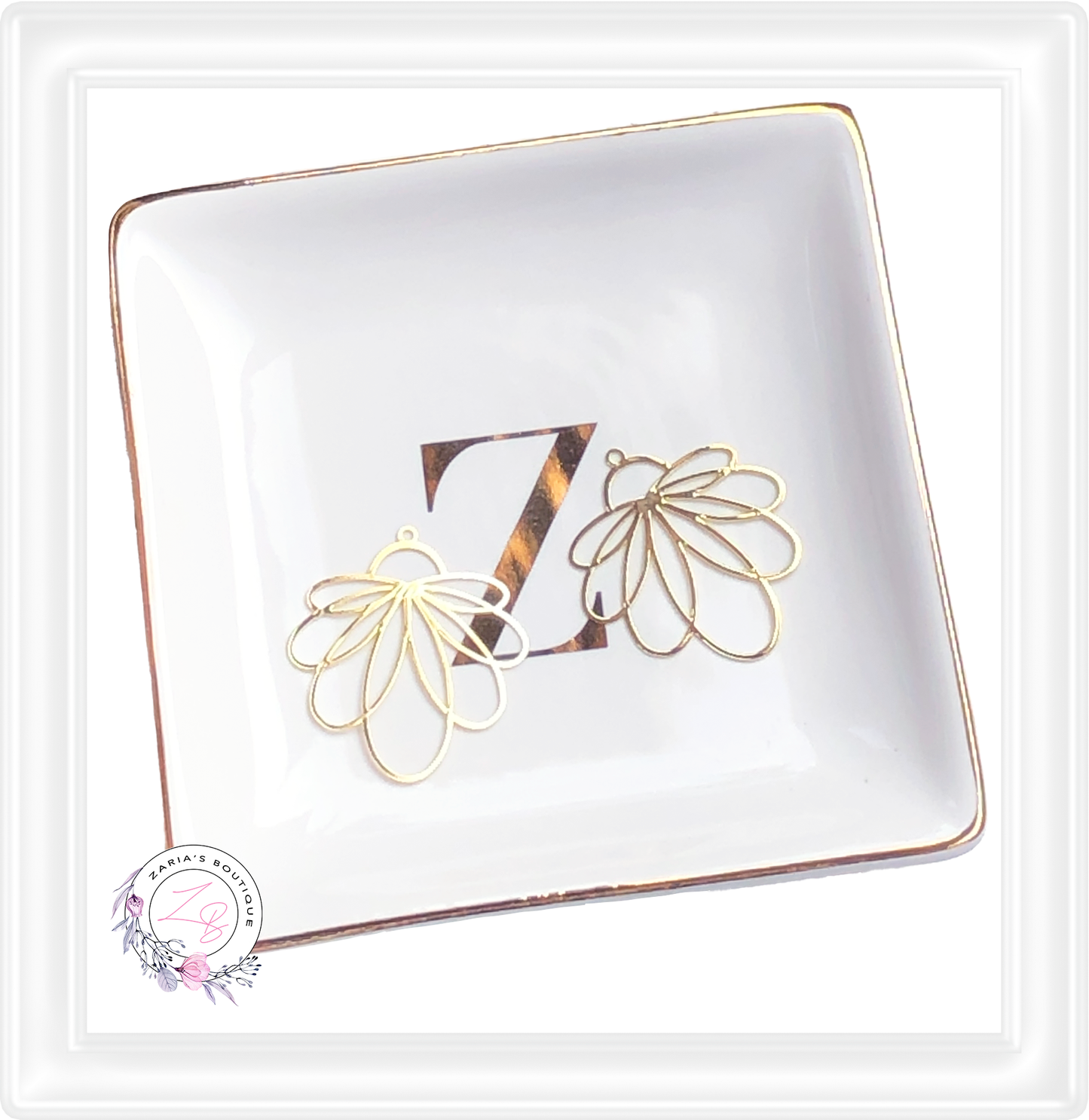 ⋅ Abstract Floral Drops ⋅ Gold Metal Earring Embellishments ⋅ 2 pieces