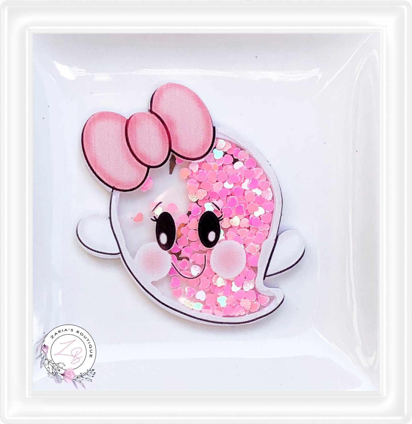 ⋅ Cute Ghosts ⋅White Flat Back Resin Embellishments ⋅