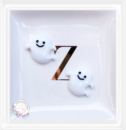 ⋅ Cute Ghosts ⋅White Flat Back Resin Embellishments ⋅