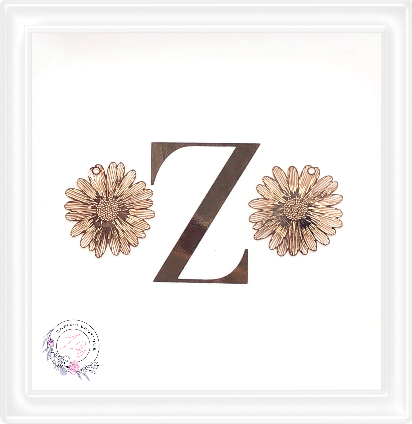 ⋅ Gold Sunflowers ⋅ Metal Charm Embellishments ⋅ 2 pieces