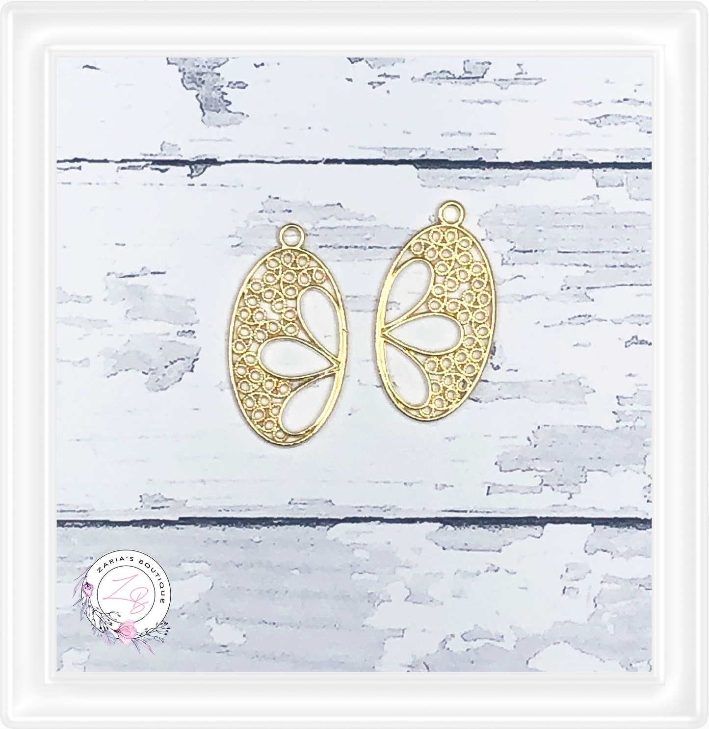 ⋅ Golden Blooms ⋅ Gold Metal Earring Embellishments ⋅ 2 pieces