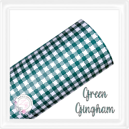 ⋅ Green Gingham ⋅ School Check Vegan Faux Leather ⋅ 