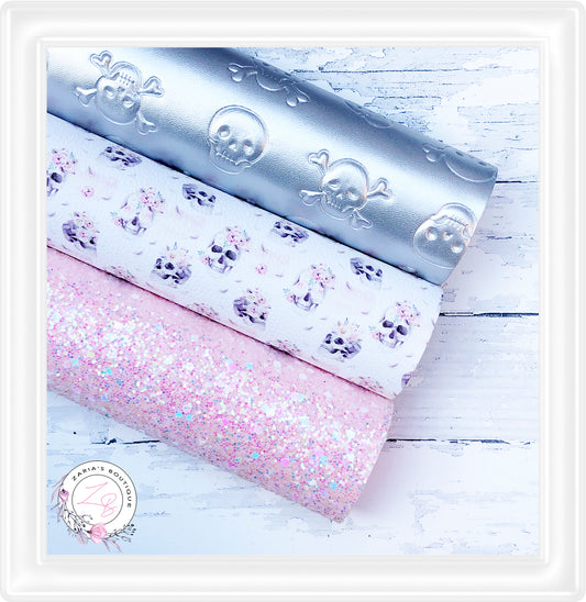 ⋅ Floral Skulls ⋅ Vegan Faux Leather & Glitter Bundle ⋅