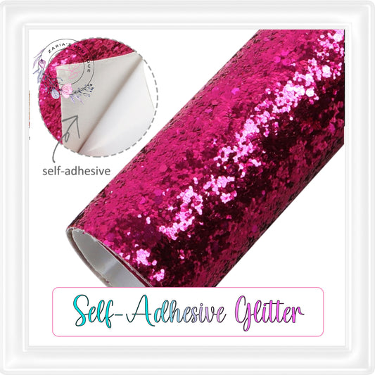 ⋅ Self-Adhesive Backed Medium Glitter ⋅ For Double-Sided Projects ⋅ HOT PINK ⋅