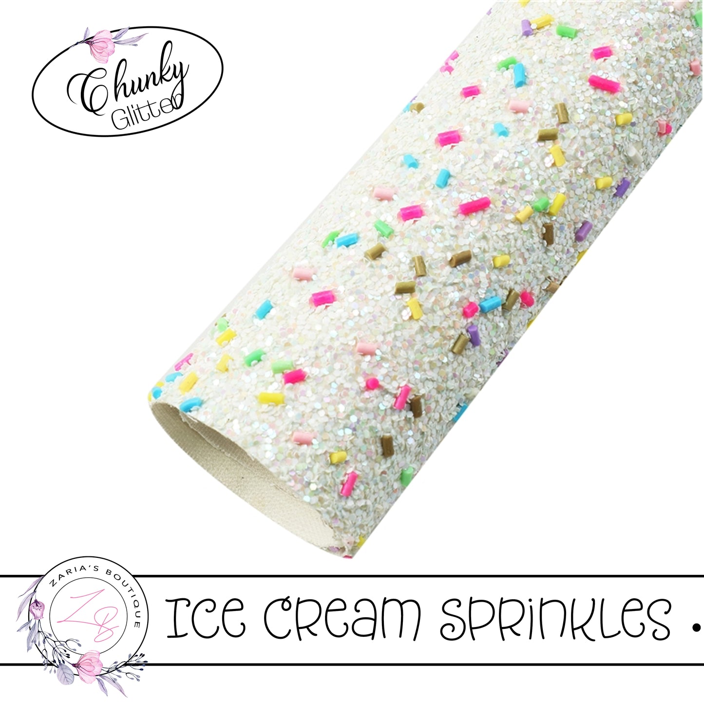 ⋅ Ice Cream Sprinkles ⋅ White Chunky Glitter ⋅