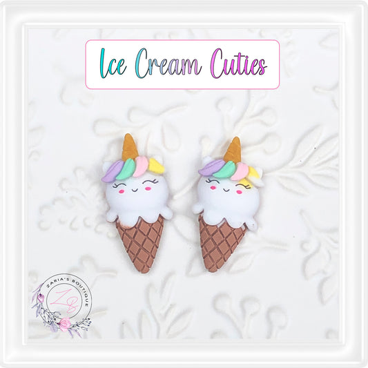 ⋅ UNICORN ICE CREAMS ⋅ Flatback Resin Embellishments ⋅
