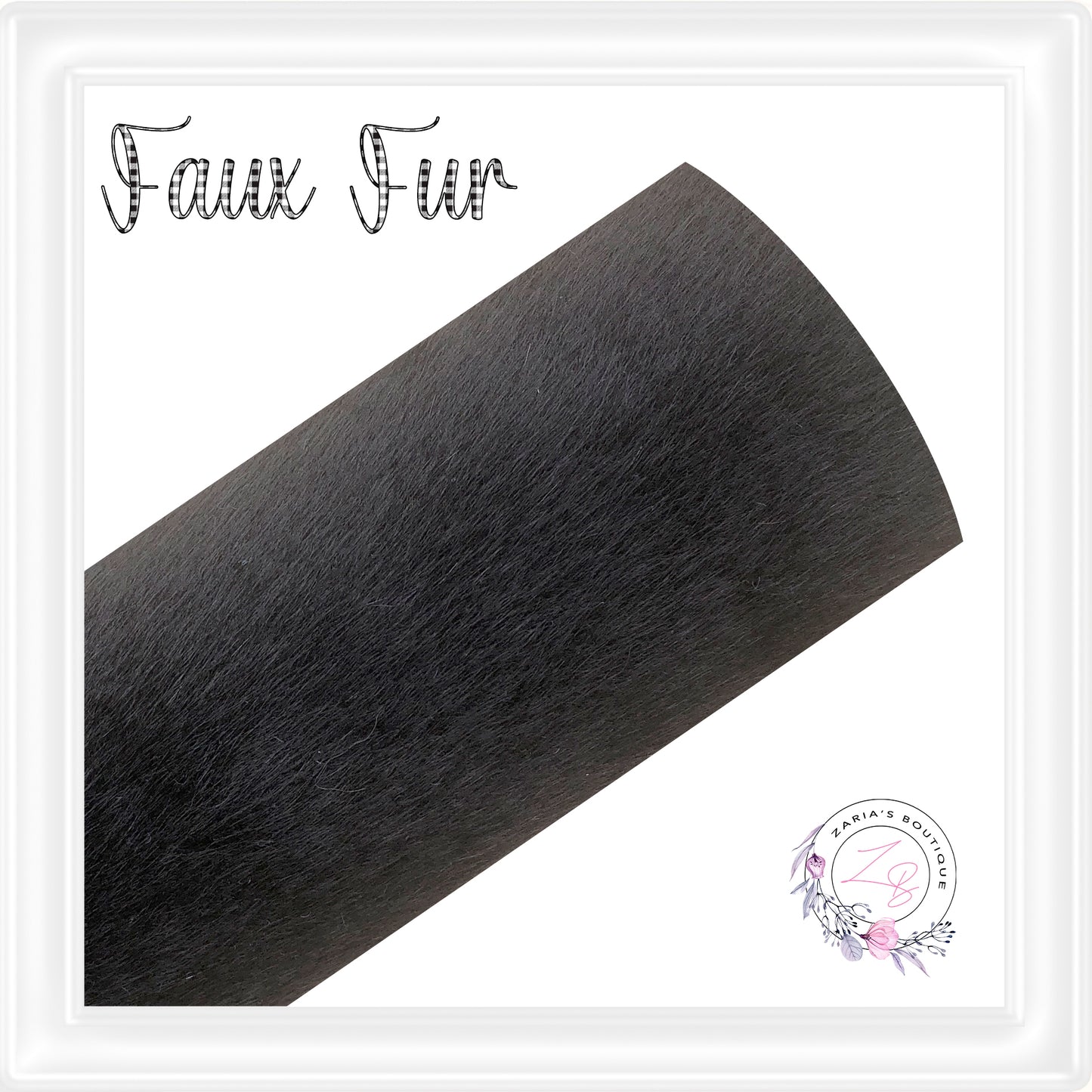 ⋅ Faux Fur ⋅ Horse Hair Textured Bow & Craft Fabric ⋅ Black ⋅