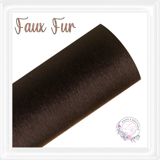 ⋅ Faux Fur ⋅ Horse Hair Textured Bow & Craft Fabric ⋅ Chocolate Brown ⋅