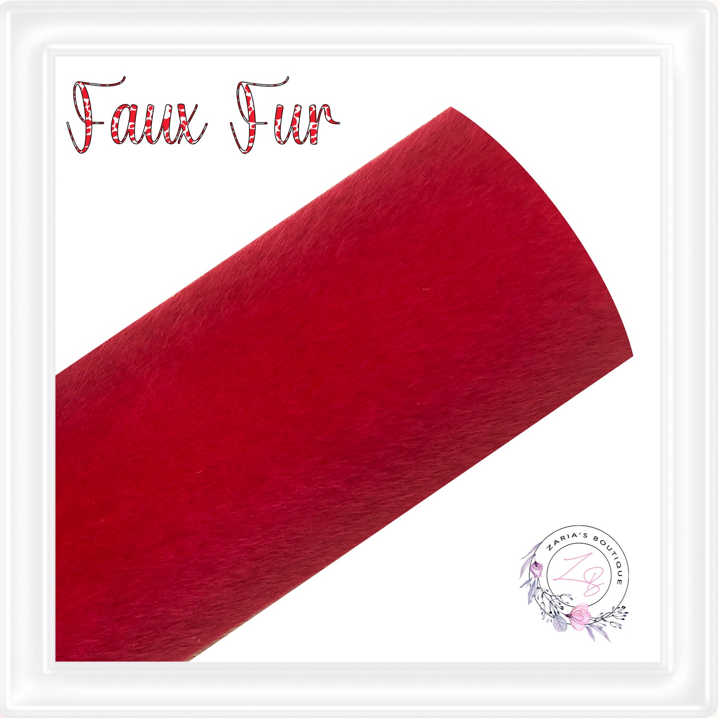 ⋅ Faux Fur ⋅ Horse Hair Textured Bow & Craft Fabric ⋅ Red ⋅