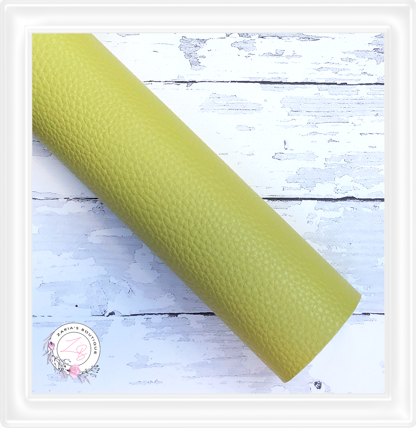 ∙ Plain Premium Vegan Litchi Faux Leather  ∙  Lime Green  ∙