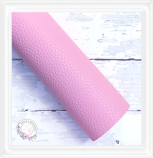 ∙ Plain Premium Vegan Litchi Faux Leather  ∙  Pink  ∙