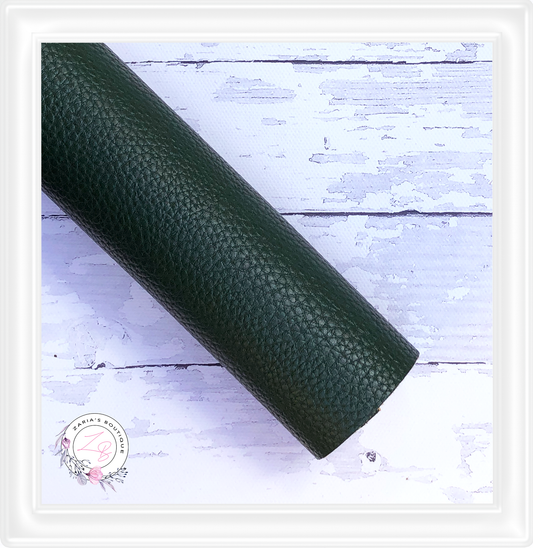 ∙ Plain Premium Vegan Litchi Faux Leather  ∙  Sacramento Green  ∙