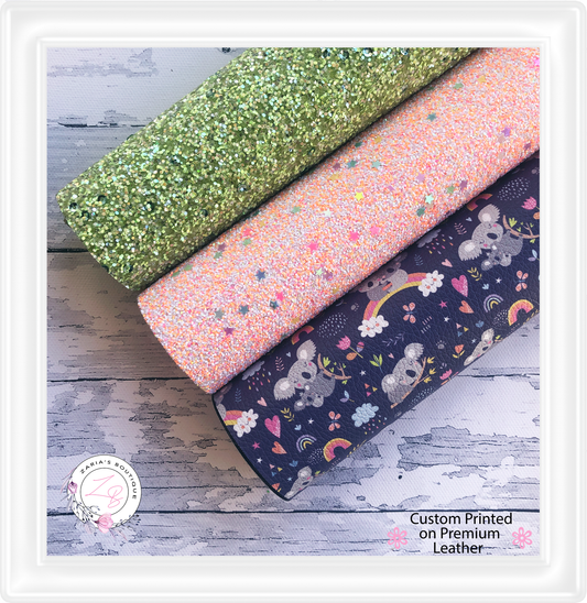 ⋅ Rainbow Koala Bundle ⋅ Premium Vegan Faux Leather & Glitter