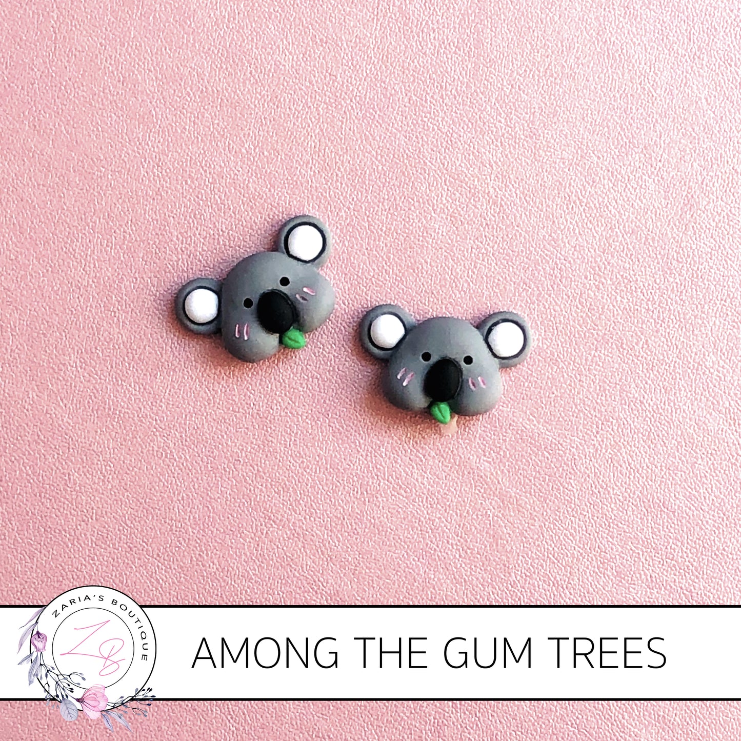 ⋅ Among The Gum Trees ⋅ Flatback Resin Koala Embellishments ⋅ 2 pieces