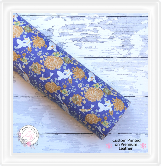 ⋅ Koi Pond ⋅ Premium Floral Vegan Faux Leather