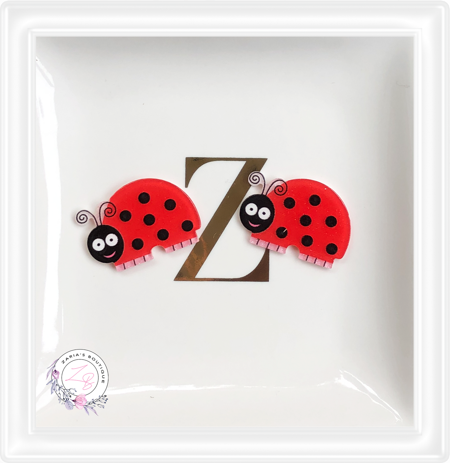 ⋅ Ladybug Lady Beetle ⋅ Flatback Resin Cabochon Embellishment ⋅ x2 pieces