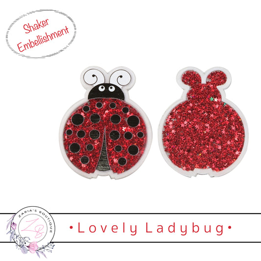 • Ladybug • Sequin-Filled Flatback Shaker Embellishment
