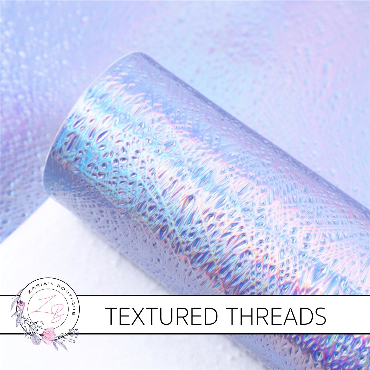 Textured Threads Holo Faux Leather Leatherette ~ Lavender ~ 0.86mm