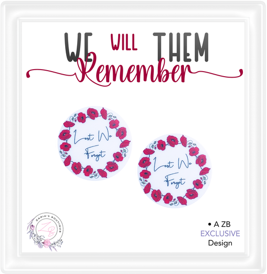 ⋅ Lest We Forget ⋅ Embellishment ⋅ Flatback Resin ⋅ 2 Pieces ⋅