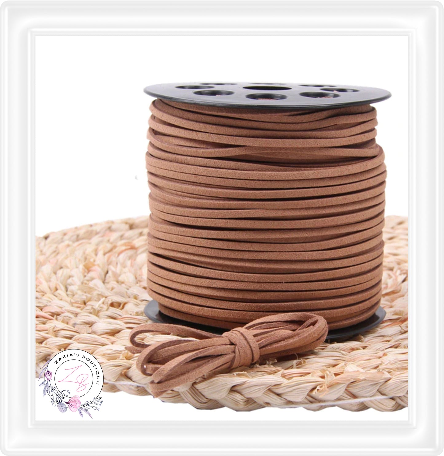 ⋅ Faux Suede Cord ⋅ 2.7mm ⋅ Light Brown ⋅ 5 Metres ⋅