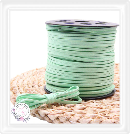 ⋅ Faux Suede Cord ⋅ 2.7mm ⋅ Light Mint Green ⋅ 5 Metres ⋅