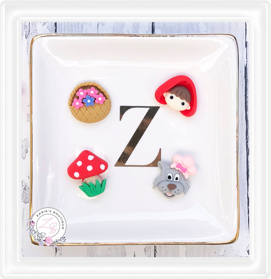⋅ Clay Alternative ⋅ Flatback Resin Cabochon Embellishments ⋅ Little Red Riding Hood  ⋅