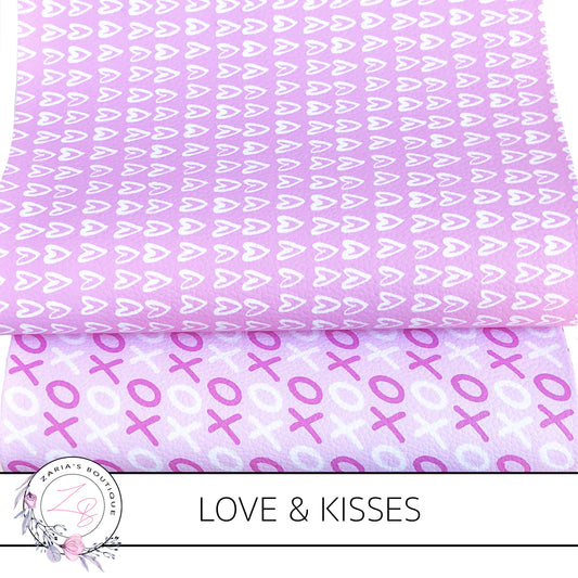 Love & Kisses ~ Luxe Grain Vegan Faux Leather ~ 2 Designs