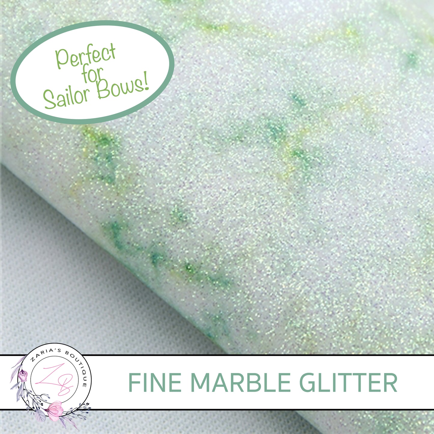 Fine Glitter Marble • Green