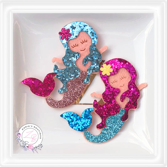 ⋅ Glitter Mermaids ⋅ Clay Alternative Crown Bow Embellishments ⋅ 2 Colours ⋅
