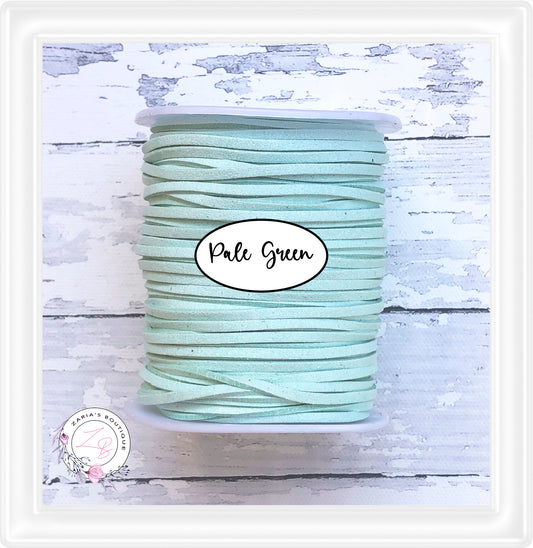 ⋅ Faux Suede Cord ⋅ 2.7mm ⋅ Pale Green ⋅ 5 Metres ⋅