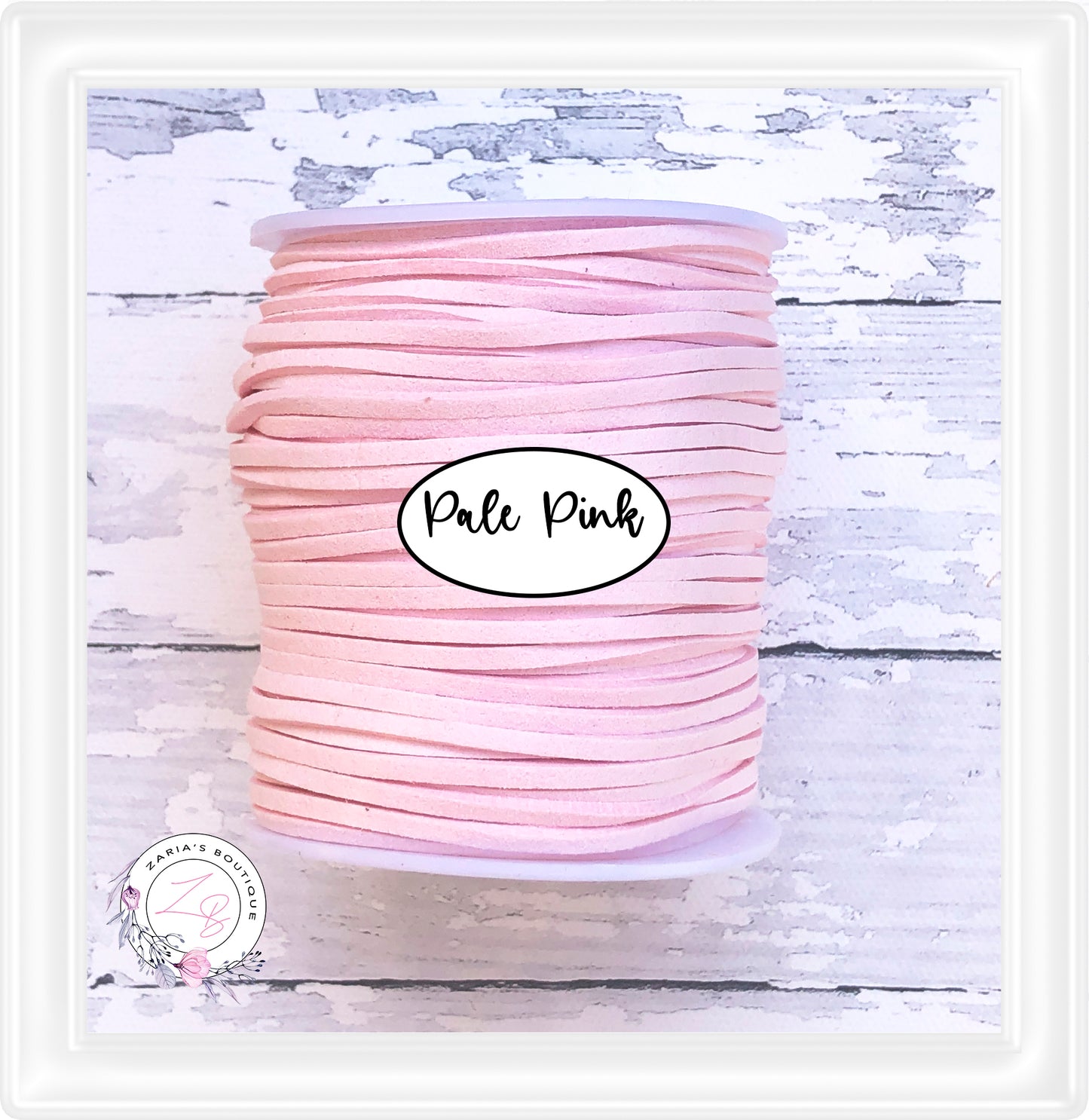 ⋅ Faux Suede Cord ⋅ 2.7mm ⋅ Pale Pink ⋅ 5 Metres ⋅